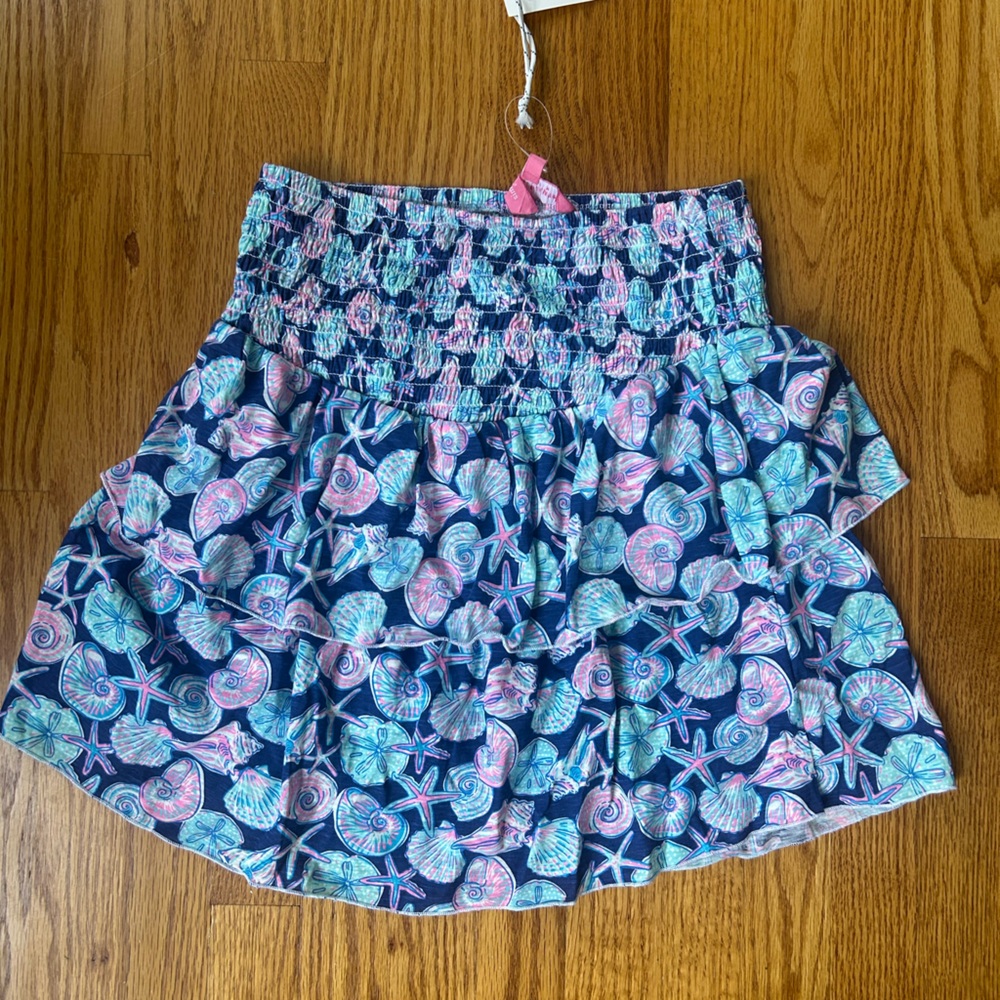 Simply Southern Mini Skirt in Blue and Pink